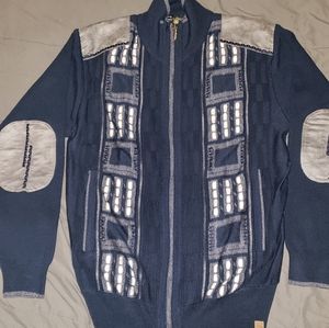 SilverSilk Zip up Sweater Blue